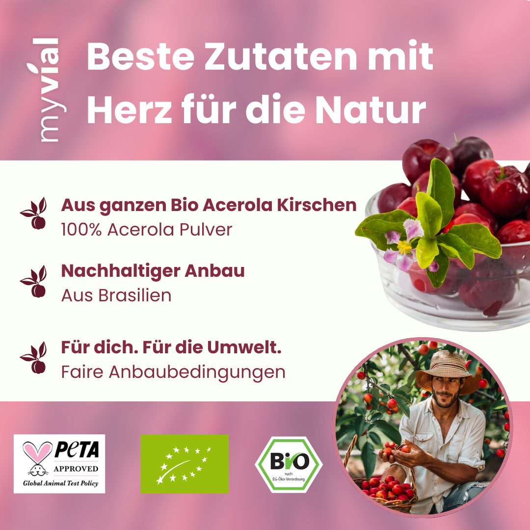 Bio Vitamin C Kapseln aus Acerola