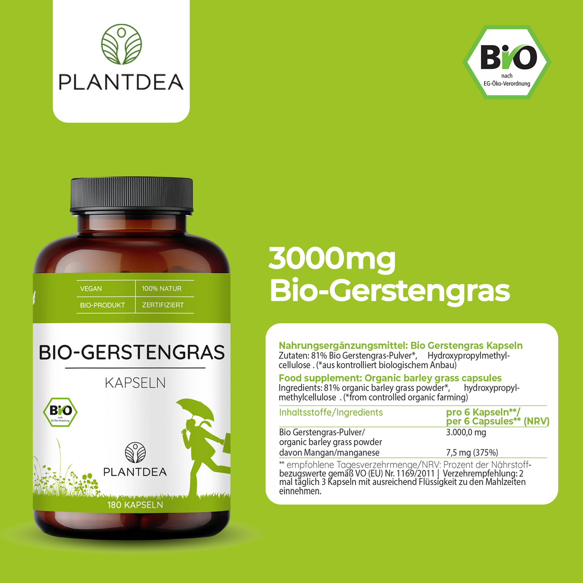 Bio Gerstengras Kapseln