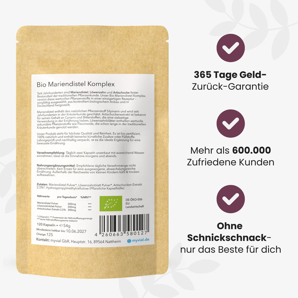 Bio Mariendistel Leber Komplex Kapseln