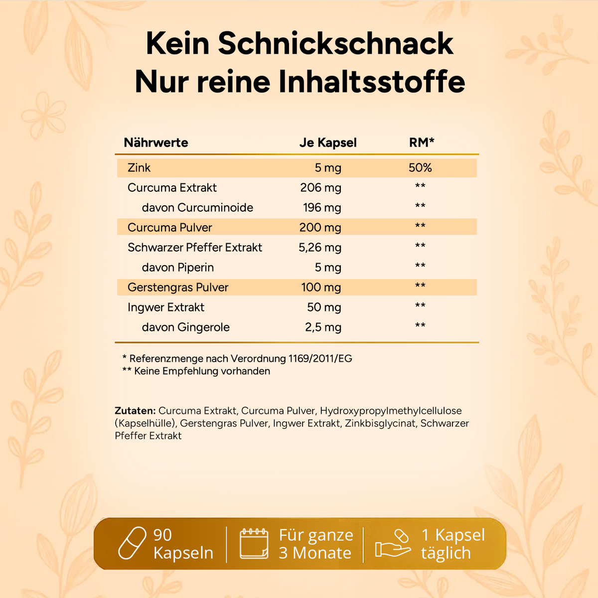 Curcuma Ingwer Plus – Kurkuma Kapseln